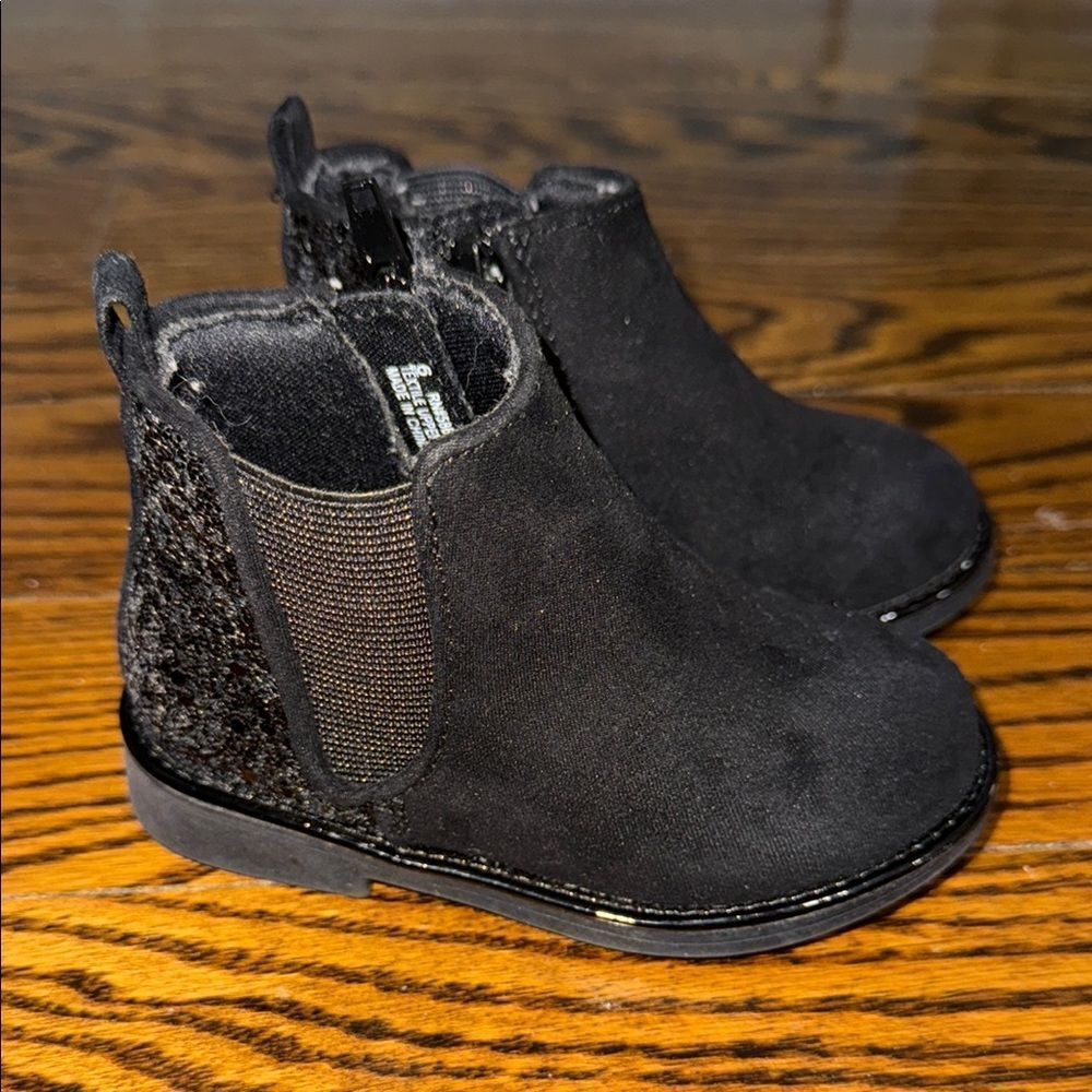 Harper Canyon Kids Black Ankle Boots 6C